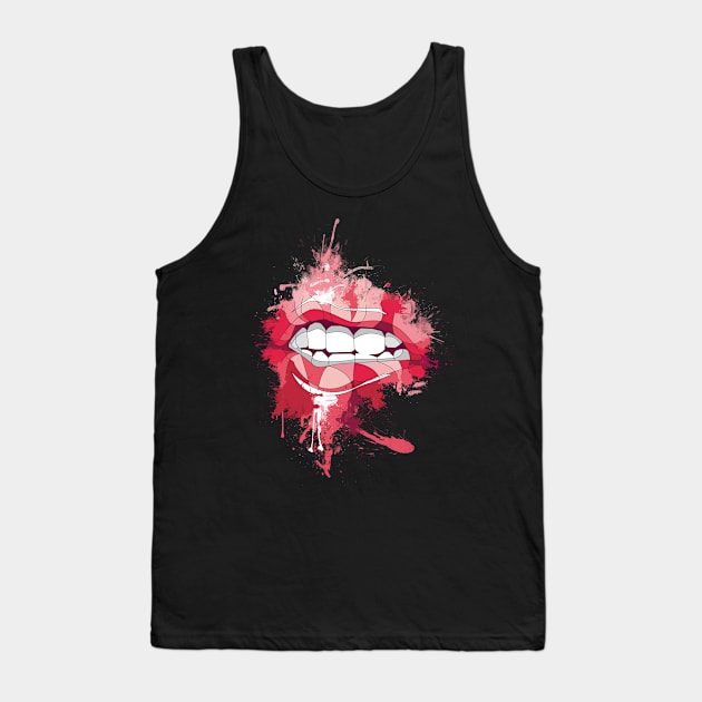 lips Tank Top by AMDesigns